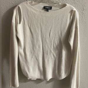 Small white Express sweater